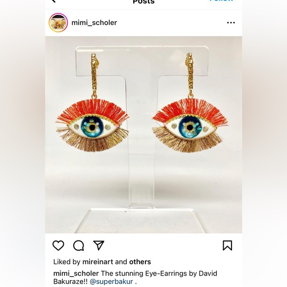 Mimi Scholer x Bakur eye earrings - Picture 5 of 6
